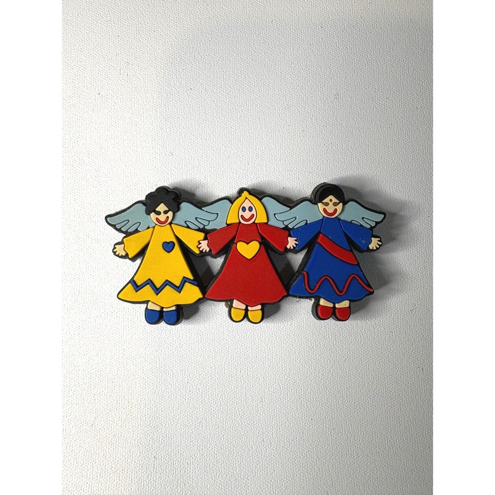 Save the Children Three Angels Rubber Magnet Charity Collectible Multi Color